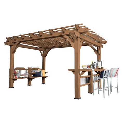 Western red cedar is also highly resistant to decay, which makes it great for outdoor use. . Home depot pergola